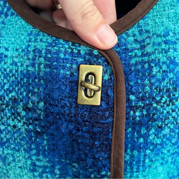 Soft Surroundings Boucle Plaid Wool Blend Jacket - Picture 4 of 14